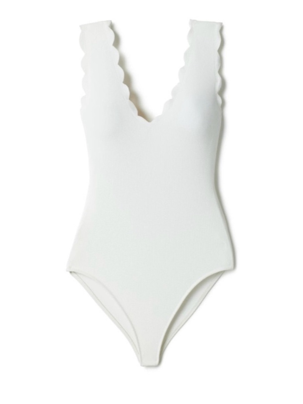 Women’s MARYSIA Swim Scalloped cream one piece swimsuit- Size Large - Picture 2 of 6
